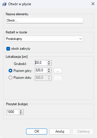 BiK Konstruktor BIM - Modelowanie otworu w płycie