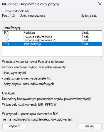 BiK Stal - kopiuj do innej pozycji