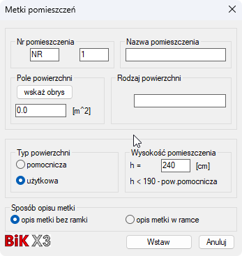 BiK Architektura - metki - wstaw
