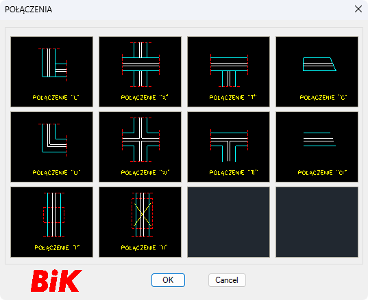 BiK Architektura - połączenia linii